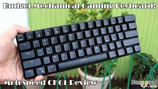 Motospeed CK61 Budget Mechanical Gaming Keyboard Review Outemu Blue Switch [upl. by Feune]