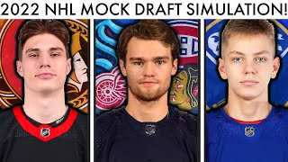 2022 NHL Mock Draft Simulation MOCK TRADES  FULL Top 16 Order Predictions amp NHL Draft Lottery [upl. by Samled24]