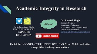 Academic Integrity in Research [upl. by Tertias956]