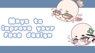 •°how to make aesthetic°• faces gacha club tutorial new style [upl. by Kacy739]