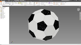 Truncated Icosahedron football solid  Autodesk Inventor [upl. by Eelah]