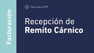 FACTURACIÓN ¿Cómo realizo la recepción de un remito cárnico [upl. by Enisaj861]