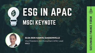 ESG in Asia  MSCI Keynote [upl. by Anairdna]