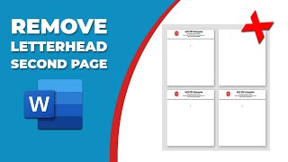 How to remove letterhead from second page in word [upl. by Leahcin9]