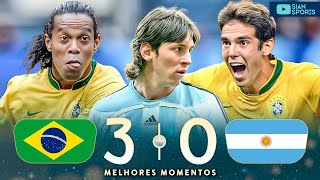 A SELEÇÃO BRASILEIRA HUMILHOU OS ARGENTINOS COM DIREITO A GOLAÇO ABSURDO DE KAKÁ EM GOLEADA [upl. by Therese]