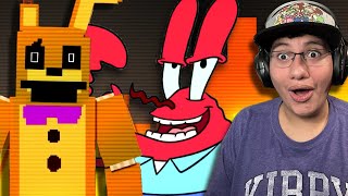 INSANE CROSSOVER  William Afton vs Mr Krabs  Rap Battle 2023 REACTION [upl. by Hayarahs235]