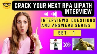 RPA UiPath Interview Questions and Answers Series  Set 1 [upl. by Lehcim]