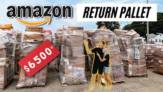 We Bought An Amazon Returns Pallet For 525  Unboxing 6500 In MYSTERY Items [upl. by Uchish882]