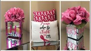 Dollar Tree DIY  Supporting Breast Cancer Awareness Month [upl. by Idou591]