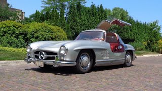 1956 MercedesBenz 300SL 300 SL Gullwing in Silver amp Engine Sound  My Car Story with Lou Costabile [upl. by Sayed]