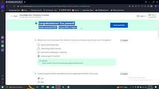 Knowledge check Introduction to testing Coursera  Programming with JavaScript Meta [upl. by Northway]