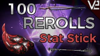 Warframe  100 Rerolls  Stat Stick Riven for Atlas [upl. by Karilynn]