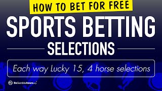 BET FOR FREE How I do it Each way LUCKY 15 ROULETTE Profit and Stop [upl. by Ginni]