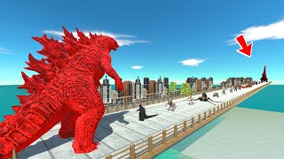 Godzilla Red vs Team Shin Godzilla Red Who Wins   Animal Revolt Battle Simulator [upl. by Eille]