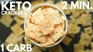 1 Carb Keto Crackers  EASY KETO RECIPES [upl. by Trella]