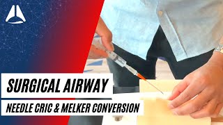 Needle Cricothroidotomy and Melker conversion in CICO emergencies  Airway Management [upl. by Fari]