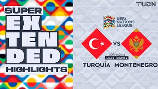 SUPER EXTENDED HIGHLIGHTS  Turquía vs Montenegro  UEFA Nations League 2024  TUDN [upl. by Nivlam]