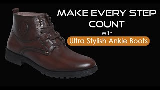 👞 Zoom Mens High Heel Brown Ankle Leather Boots S3581 No Shipping Charges 👞 [upl. by Dixil]