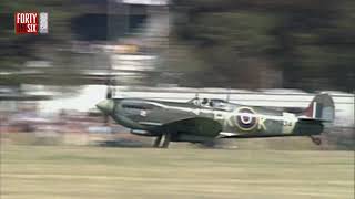 Spitfire vs P51 Mustang in action at Goodwood Revival [upl. by Iaw338]