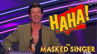 The Top Robin Thickes DAD JOKES  Masked Singer Season 6 [upl. by Akla]