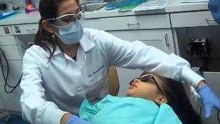 Nathalia gets here teeth examined by Dr Rosenfeld pediatric dentist [upl. by Barbour438]