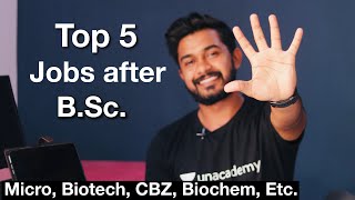 Top 5 jobs after BSc  Bsc biology jobs  salary in lakhs  micro biotech Cbz biochem foodtech [upl. by Mercer431]