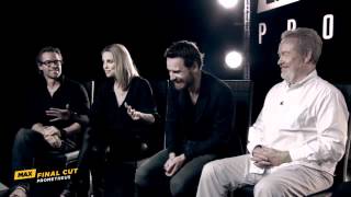 Max PROMETHEUS Cast Interview Part 1 Fassbender Foot Rubs [upl. by Tteirrah]