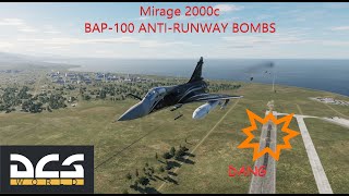 DCS TUTORIAL Mirage 2000c BAP100 AntiRunwaybombs [upl. by Nywrad]