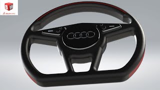 Advanced Modelling Audi Steering Wheel Designing StepbyStep Tutorial  HINDI [upl. by Lexis]