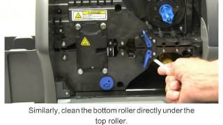 Zebra ZXP Series 7 HowTo Clean the Laminator Media Rollers [upl. by Kitti]