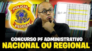 NOVO CONCURSO PF ADMINISTRATIVO 2024 SERÁ NACIONAL OU REGIONAL [upl. by Ahseikal]