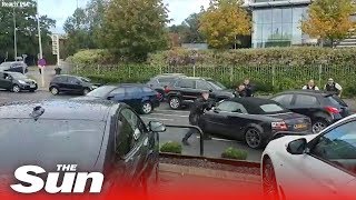 Dramatic moment UK armed cops swoop in on Audi in North London [upl. by Enitsugua]