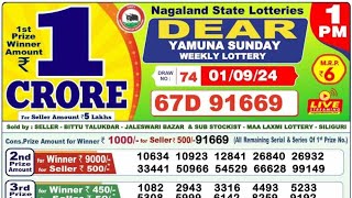 Nagaland State Dear Lottery Result Live  Nagaland State Dear Yamuna Sunday Weekly lottery result [upl. by Icyak]