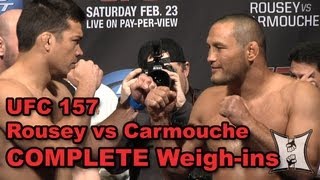 UFC 157 Weighins  Staredowns LIVE Feb 22 2013  4pm PT  Complete  Unedited [upl. by Reeves411]