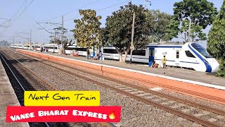 🔥Vande Bharat Express at Full Speed  The next Gen Train of India [upl. by Assirec92]