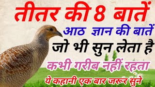 तीतर की ये 8 बाते अपनी औलाद को जरुर सिखाऐ motivational Hindi story hindi kahani teetarkikahani [upl. by Butcher]