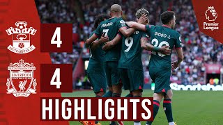 HIGHLIGHTS Liverpool 44 Southampton  Jota Gakpo amp Firmino score in frantic final day draw [upl. by Naimaj10]