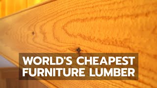 WOODWORKING Worlds Cheapest Furniture Lumber [upl. by Nylkoorb]