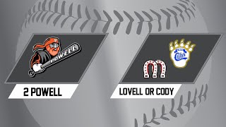 2024 A West District Tournament Championship 2 Powell Vs LovellCody 72124 [upl. by Wehtta]