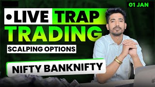 01 January Live Trading Live Intraday Trading Today Bank Nifty option trading live Nifty 50 [upl. by Aicak]