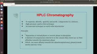 principle of HPLC in telugu [upl. by Pelagia312]