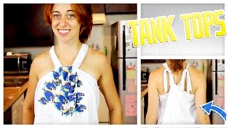 DIY Tank Tops From Old TShirts  Do It Gurl [upl. by Muirhead]