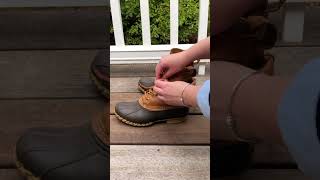 How to tie Bean Boots with an Eastland Knot 🦞 Preppy Style [upl. by Levey363]