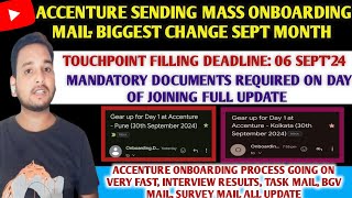 Accenture Mass Onboarding Breaking News 🔥  Touchpoint Link  Action Items  Countdown to Accenture [upl. by Tomi]