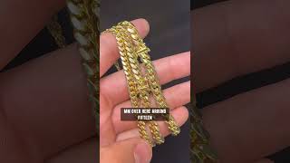 Solid miami cuban link bracelet 14k roccosjewelrycom use promo code “golden” and get free shipping [upl. by Nonnahsed]