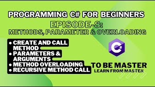 Programming C for Beginners Episode8 Methods Parameter and Overloading [upl. by Hortensia289]