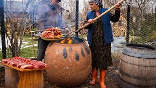 Crafting a Tandoor Oven amp Cooking Lamb and Veggies [upl. by Kramal]