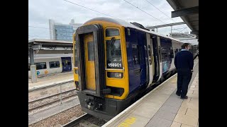 Northern 158 Trains  Leeds to Skipton Rail Ride [upl. by Ainotahs360]