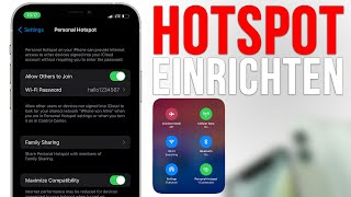 Hotspot auf iPhone einrichten und Mobile Daten teilen 2023 [upl. by Fagen]