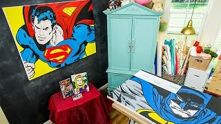 How To  DIY Superhero Comic Book Art  Home amp Family [upl. by Adil]